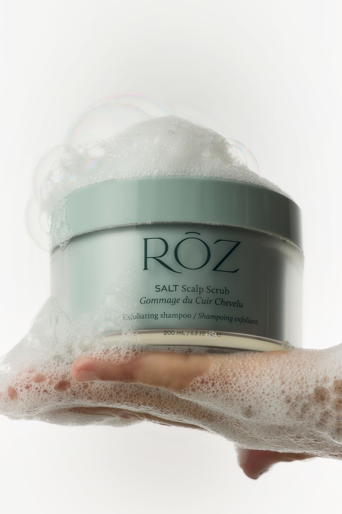RŌZ Salt Scalp Scrub with soft foam