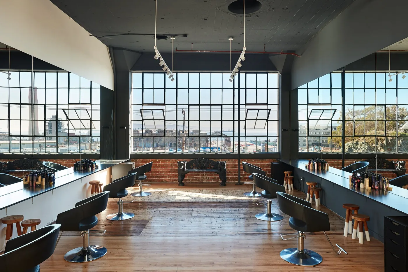 Barrow Salon interior with retail shelves visible