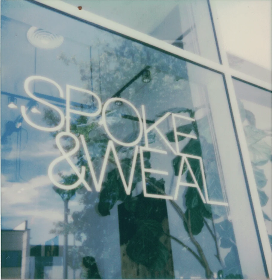 Spoke & Weal Palo Alto salon window sign
